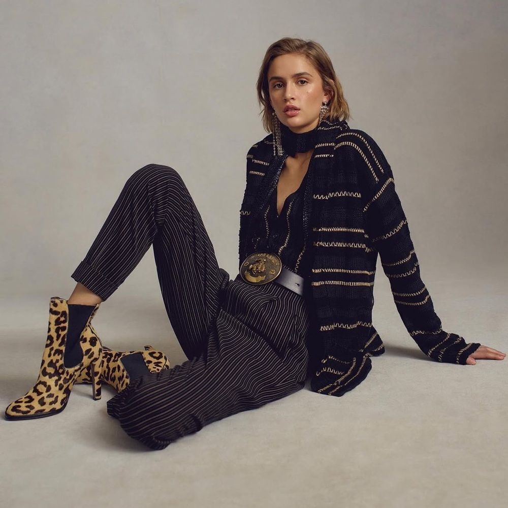 Ralph Lauren Pre-Fall ‘23 Embroidered Stripe Crochet Knit Silk Linen Vest - Picture 12 of 17